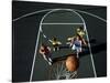 Family Playing Basketball Together-Bill Bachmann-Stretched Canvas