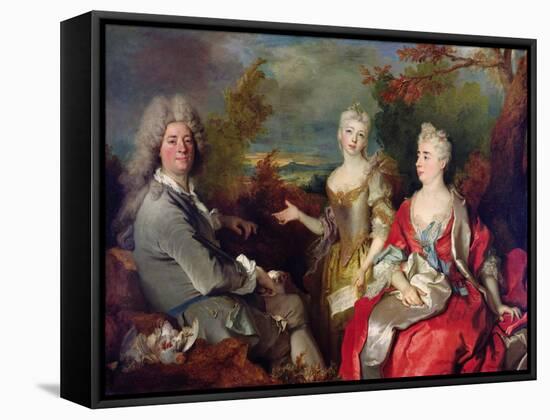 Family Portrait, C.1710-Nicolas de Largilliere-Framed Stretched Canvas