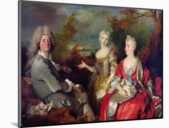 Family Portrait, C.1710-Nicolas de Largilliere-Mounted Giclee Print