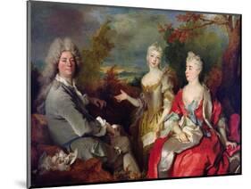 Family Portrait, C.1710-Nicolas de Largilliere-Mounted Giclee Print