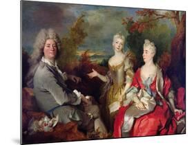 Family Portrait, C.1710-Nicolas de Largilliere-Mounted Giclee Print