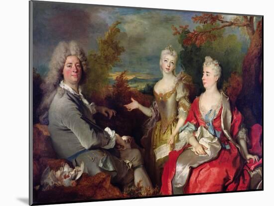 Family Portrait, C.1710-Nicolas de Largilliere-Mounted Giclee Print