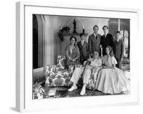 Family Portrait of the Aga Khan Household-Dmitri Kessel-Framed Premium Photographic Print
