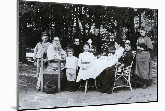 Family Portrait of the Author Leo N. Tolstoy, from the Studio of Scherer, Nabholz and Co.-Russian Photographer-Mounted Giclee Print