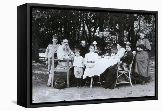 Family Portrait of the Author Leo N. Tolstoy, from the Studio of Scherer, Nabholz and Co.-Russian Photographer-Framed Stretched Canvas