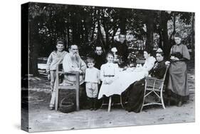 Family Portrait of the Author Leo N. Tolstoy, from the Studio of Scherer, Nabholz and Co.-Russian Photographer-Stretched Canvas