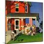 "Family Portrait on the Fourth", July 5, 1952-John Falter-Mounted Giclee Print