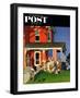 "Family Portrait on the Fourth" Saturday Evening Post Cover, July 5, 1952-John Falter-Framed Giclee Print