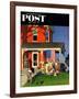 "Family Portrait on the Fourth" Saturday Evening Post Cover, July 5, 1952-John Falter-Framed Giclee Print
