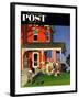 "Family Portrait on the Fourth" Saturday Evening Post Cover, July 5, 1952-John Falter-Framed Giclee Print