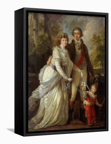 Family Portrait-Angelica Kauffmann-Framed Stretched Canvas