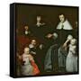 Family Portrait-Cornelis Bisschop-Framed Stretched Canvas