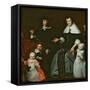 Family Portrait-Cornelis Bisschop-Framed Stretched Canvas