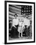 Family Pose in Front of American Flag, Ca. 1898-null-Framed Photographic Print