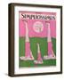 Family Practising Gymnastics, Cover of 'Simplicissimus' Magazine, 21st May 1928-null-Framed Giclee Print