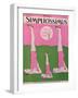 Family Practising Gymnastics, Cover of 'Simplicissimus' Magazine, 21st May 1928-null-Framed Giclee Print