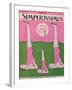 Family Practising Gymnastics, Cover of 'Simplicissimus' Magazine, 21st May 1928-null-Framed Giclee Print