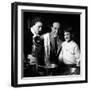 Family Preparing Fish and Pasta-null-Framed Photo