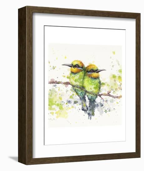 Family (Rainbow Bee Eaters)-Sillier than Sally-Framed Art Print