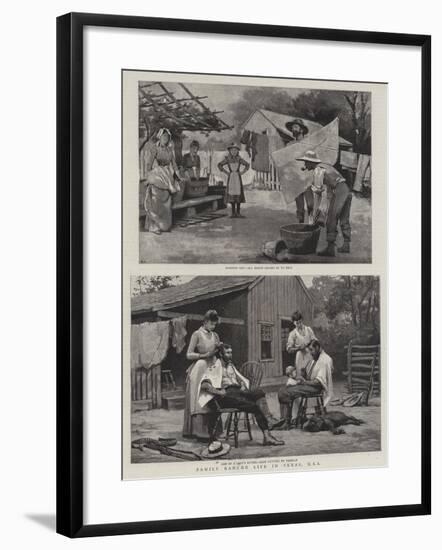 Family Ranche Life in Texas, USA-null-Framed Giclee Print