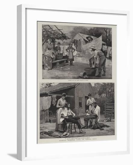 Family Ranche Life in Texas, USA-null-Framed Giclee Print