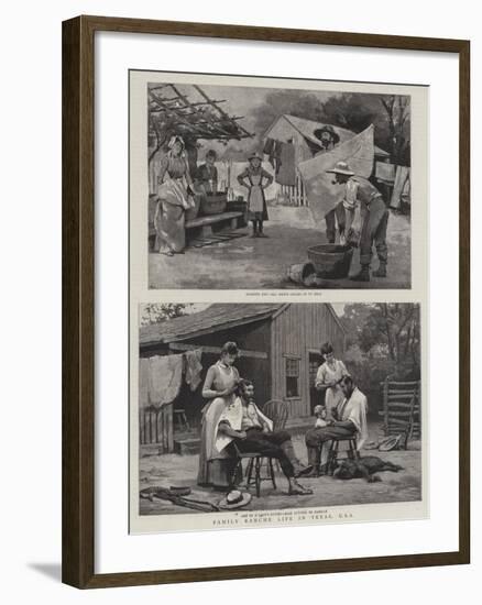 Family Ranche Life in Texas, USA-null-Framed Giclee Print