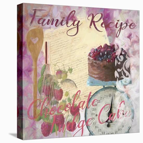 Family Recipe Chocolate Fudge Cake-Cora Niele-Stretched Canvas