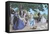 Family Reunion, 1867-Frederic Bazille-Framed Stretched Canvas