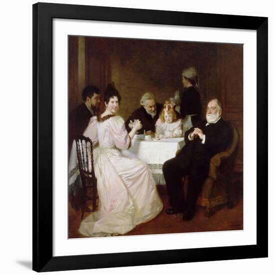 Family Reunion at the Home of Madame Adolphe Brisson-Marcel André Baschet-Framed Giclee Print