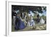 Family Reunion, c.1867-Frederic Bazille-Framed Giclee Print