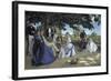 Family Reunion, c.1867-Frederic Bazille-Framed Giclee Print