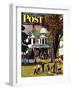 "Family Reunion," Saturday Evening Post Cover, October 20, 1945-John Falter-Framed Giclee Print