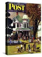 "Family Reunion," Saturday Evening Post Cover, October 20, 1945-John Falter-Stretched Canvas