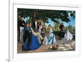 Family Reunion-Frederic Bazille-Framed Art Print