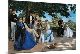 Family Reunion-Frederic Bazille-Mounted Art Print