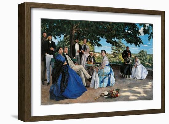 Family Reunion-Frederic Bazille-Framed Art Print