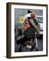 Family Rides on a Two-Wheeler in New Delhi, India-null-Framed Photographic Print