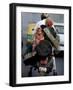 Family Rides on a Two-Wheeler in New Delhi, India-null-Framed Photographic Print