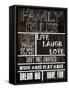 Family Rules B-Sheldon Lewis-Framed Stretched Canvas