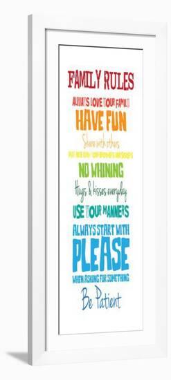 Family Rules Rainbow-Jace Grey-Framed Premium Giclee Print