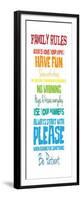 Family Rules Rainbow-Jace Grey-Framed Premium Giclee Print