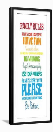 Family Rules Rainbow-Jace Grey-Framed Premium Giclee Print