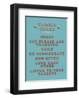 Family Rules-null-Framed Art Print