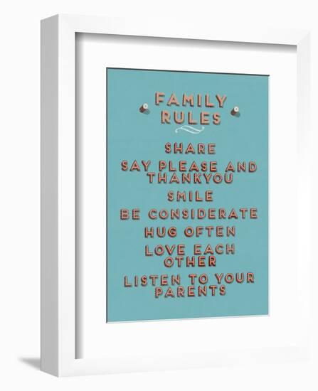 Family Rules-null-Framed Art Print