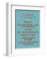 Family Rules-null-Framed Art Print