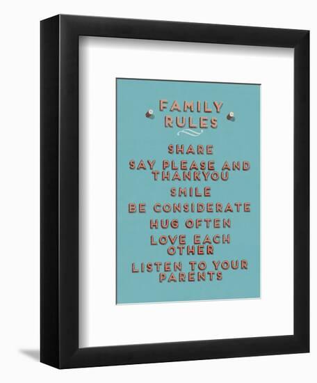 Family Rules-null-Framed Giclee Print