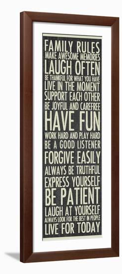 Family Rules-Erin Clark-Framed Giclee Print