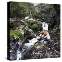 Family Scene at Dolgoch Falls, Snowdonia, Wales, 1969-Michael Walters-Stretched Canvas