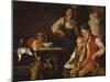 Family scene by Nils Bergslien-Nikolai Astrup-Mounted Giclee Print