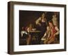 Family scene by Nils Bergslien-Nikolai Astrup-Framed Giclee Print